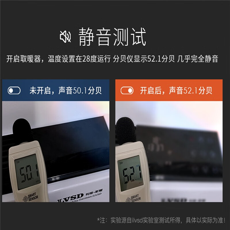 利维斯顿(ILVSD) 取暖器家用大面积暖风机壁挂式电暖器浴室电暖气片变频省电静音防水办公室供暖 无加湿+手机APP+语音控制 2600W(适用20-35平米)
