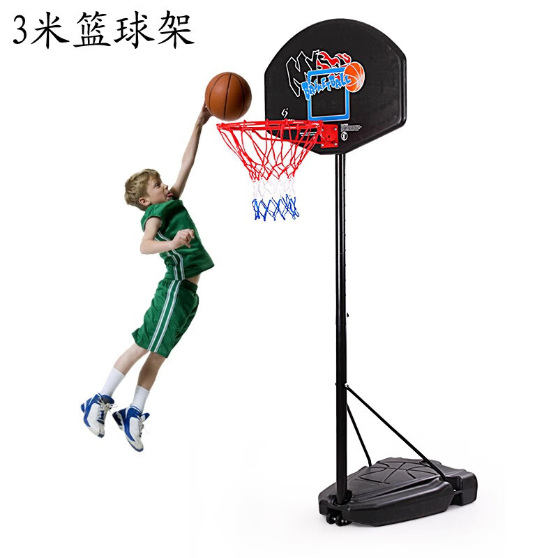 双航 篮球架 青少年儿童室内家用篮球框球架 户外可升降可移动成人标准篮球架 3米款(高度1.2-2.6调节)标准篮球框45厘米