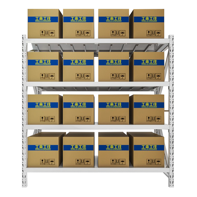 【送货上门】工来工往货架仓储货架轻型1.5米多功能家用4层置物架展示架超市储物架铁架子自由组合层架 白色1500*500*2000=4层主架