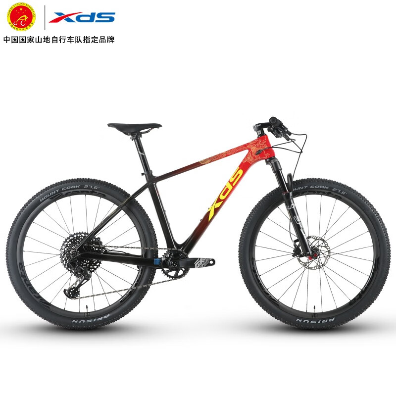 喜德盛(xds)国家山地自行车队战车纪念版碳纤维车架27.