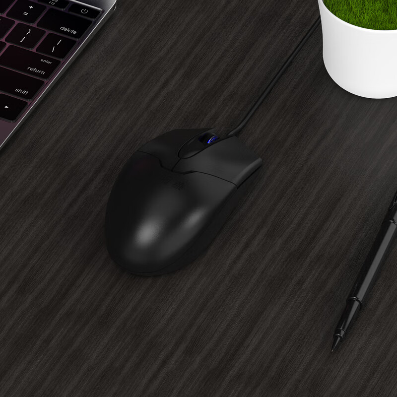双飞燕（A4TECH) OP-550NU 有线鼠标 笔记本台式电脑办公家用便携鼠标 USB接口 黑色