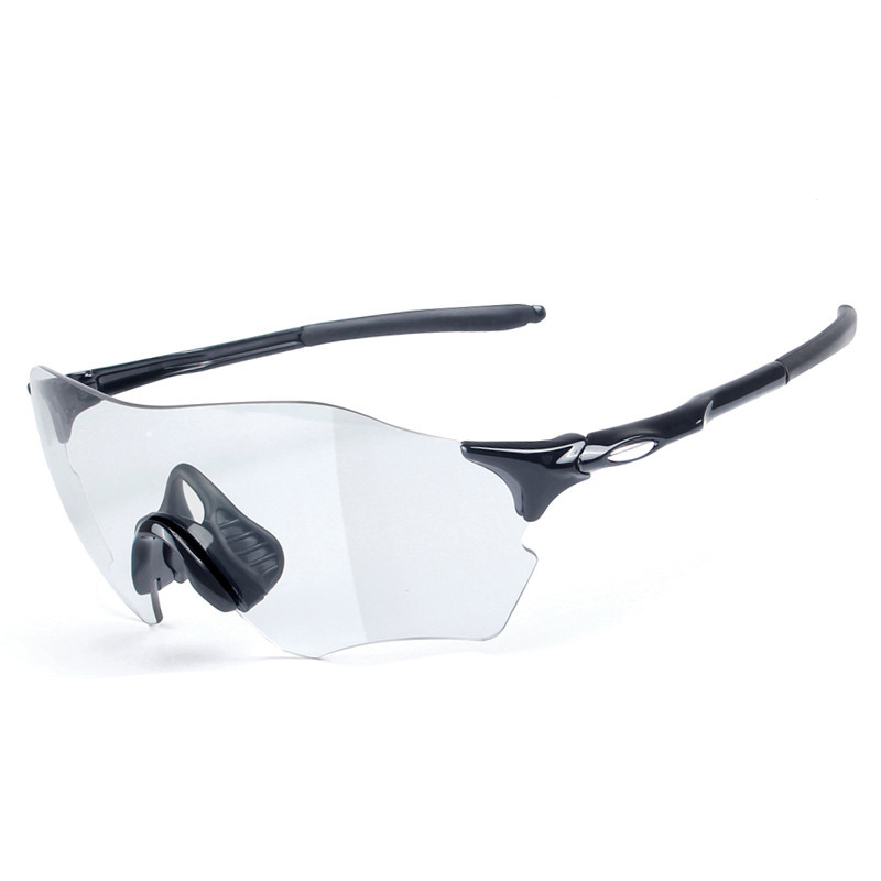 黑鸟（Blackbird） 骑行眼镜变色户外太阳镜自行车摩托车开车男女户外跑步钓鱼防风镜装备 亮黑色
