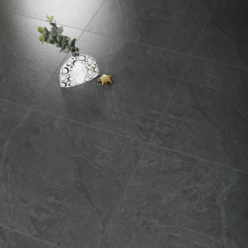 扑哩扑剌木地板水泥灰耐磨防水强化复合北欧灰色个性复古仿大理石 fk