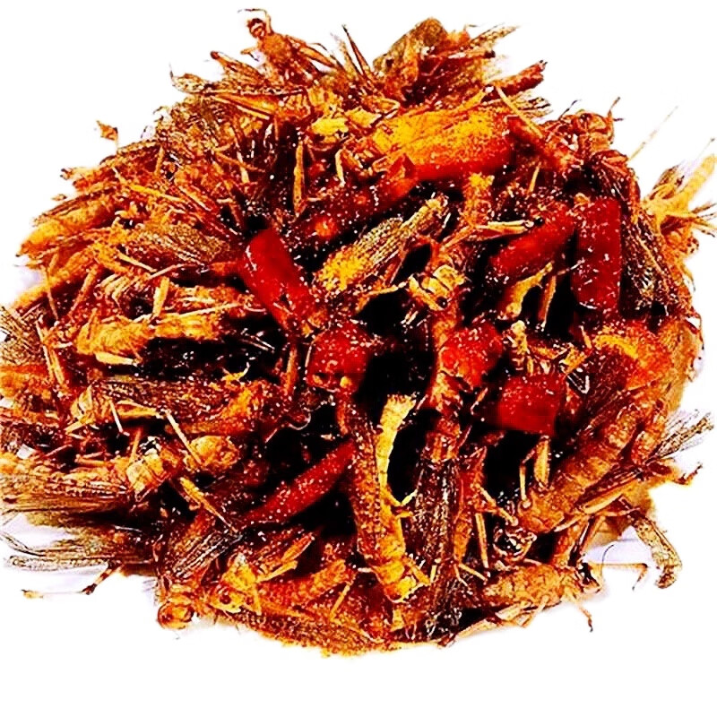 正宗新鲜油炸蚂蚱即食蝗虫椒盐零食昆虫孜然烧烤蚱蜢虫子美食小吃