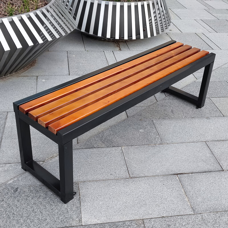 金禄缘公园椅户外长椅庭院防腐木室外长条凳排椅商场健身房休息长椅