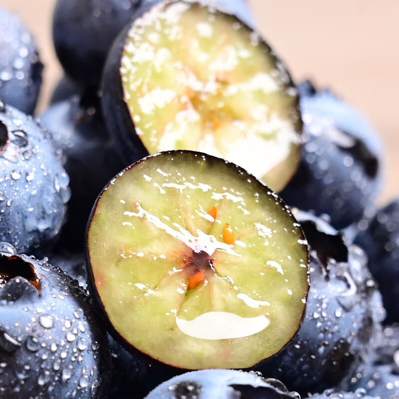 千园九味L25花香蓝莓新鲜蓝莓鲜果盒装应当季水果现摘现发京鲜大果礼盒 4盒单盒100g【单果12mm+】