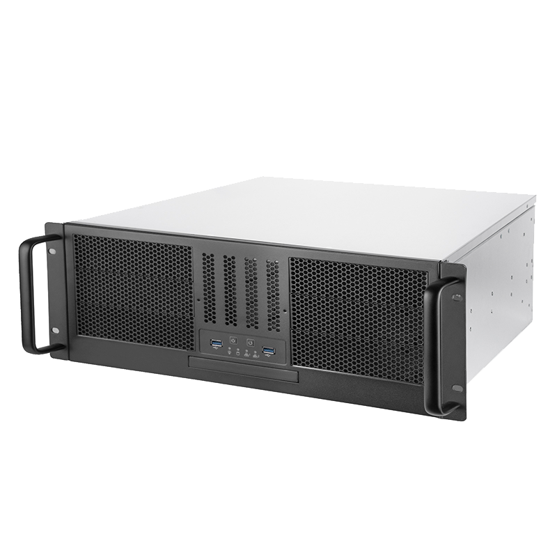 银昕（SilverStone）4U服务器工作站机箱RM41-506（工控机箱/支持ATX主板/6个光驱位/多硬盘位/长显卡/配把手) 4U服务器机箱