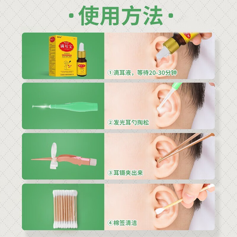 软化耳屎滴耳液适用于耳结石耳痛耳道清理耳朵 一盒装 软化耳结石