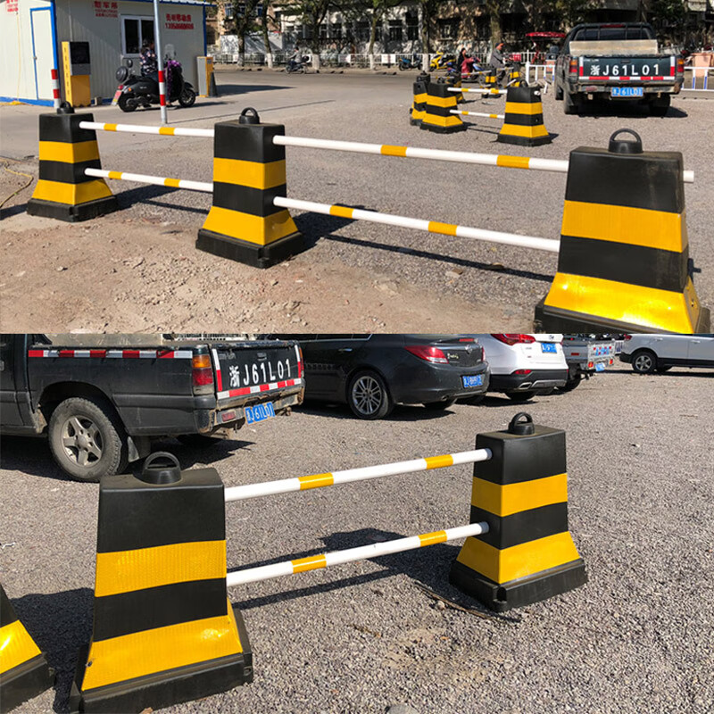 橡胶道路隔离墩护栏围挡警示反光塑料水马交通设施公路围栏防撞桶 隔离墩
