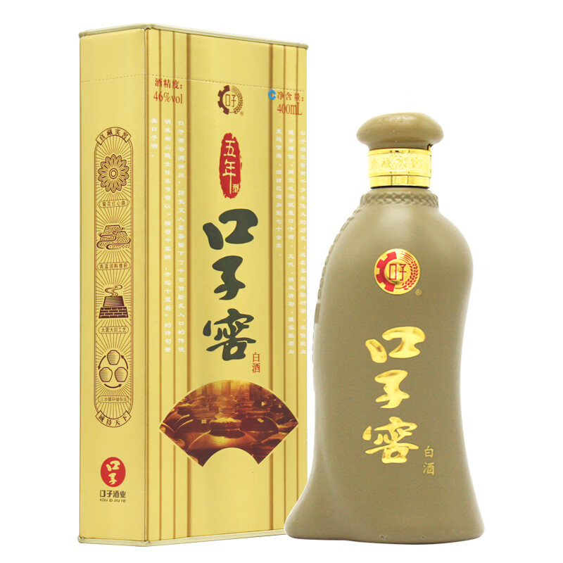 【酒厂直供】口子窖5年型 五年型46度400ml*1瓶 高度白酒口子酒