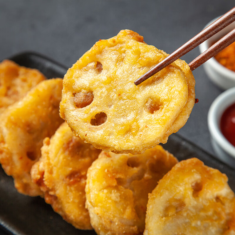 蔚鲜来速冻藕合1000g藕夹藕盒耦合莲藕夹肉油炸冷冻半成品蔬菜方便菜