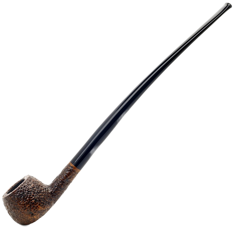 沙芬（SAVINELLI）閱讀煙斗意大利進(jìn)口P124石楠木男士3mm無濾芯實(shí)木小口長桿柄斗 【棕麻面-313王子式長桿閱讀斗】