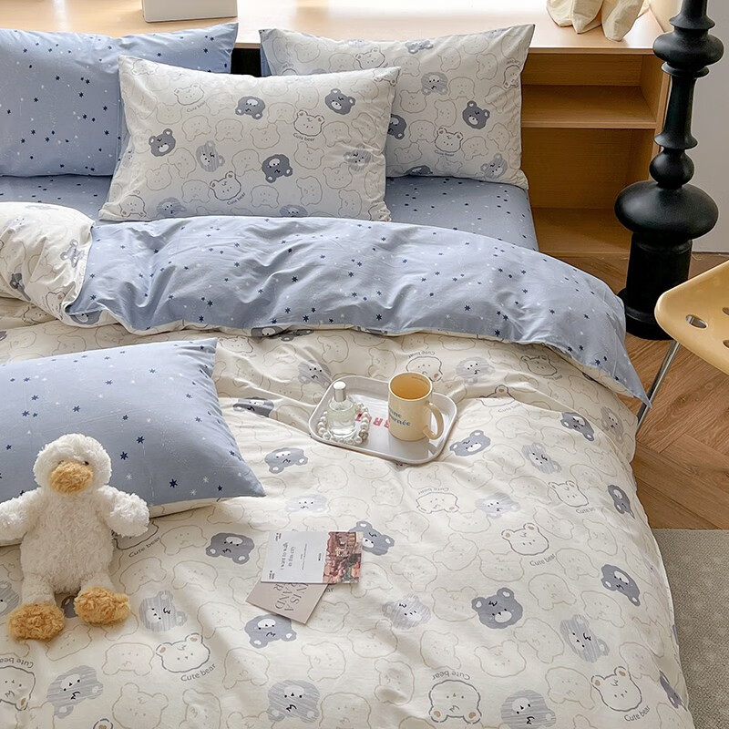 定制被套单件 纯棉卡通婴儿宝宝定做儿童学生宿舍床被罩 影子熊 150
