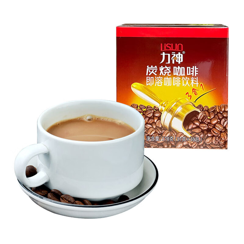 安小离力神炭烧咖啡170g海南特产三合一速溶咖啡粉椰奶醇厚香浓即溶冲
