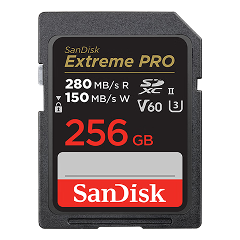 ���� SD�ڴ濨 256GB V60 U3 C10 ����280MB/s д��150MB/s 1099Ԫ