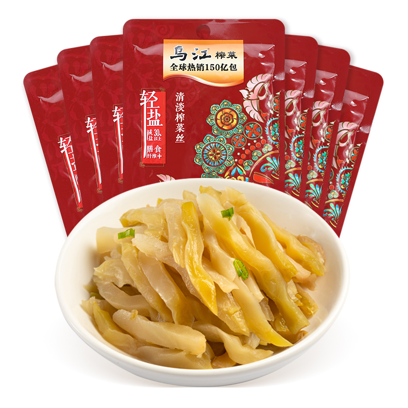 烏江榨菜 下飯菜 清香口感 清淡榨菜絲 80g*7袋