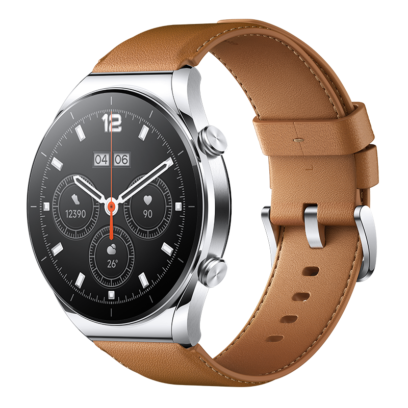 MI 小米 Watch S1 智能手表  棕色真皮表带（北斗、GPS、血氧)