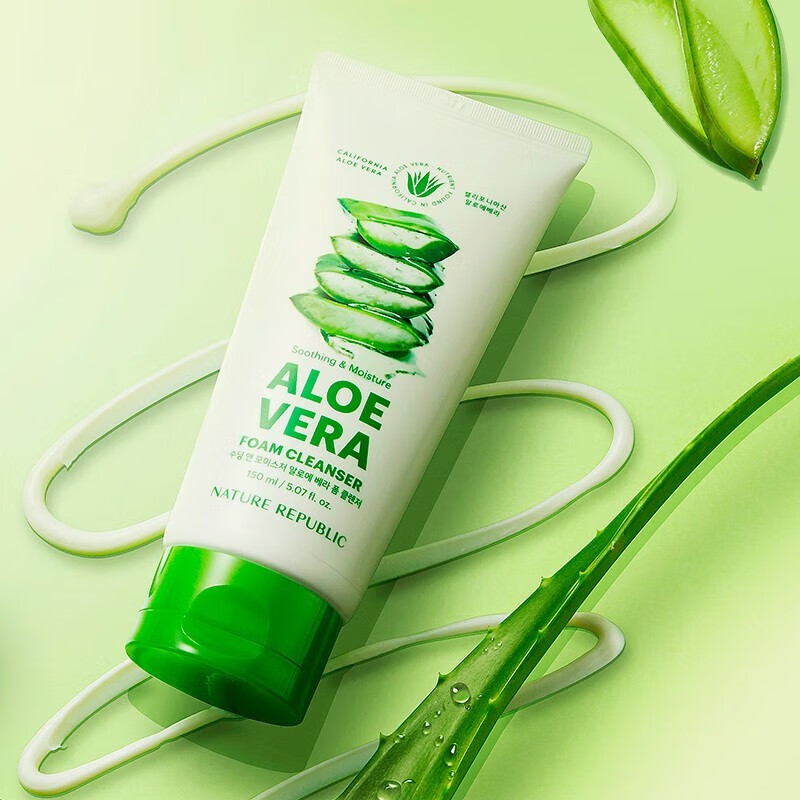 自然乐园(nature republic)自然共和国纳益其尔洗面奶芦荟泡沫洁面乳
