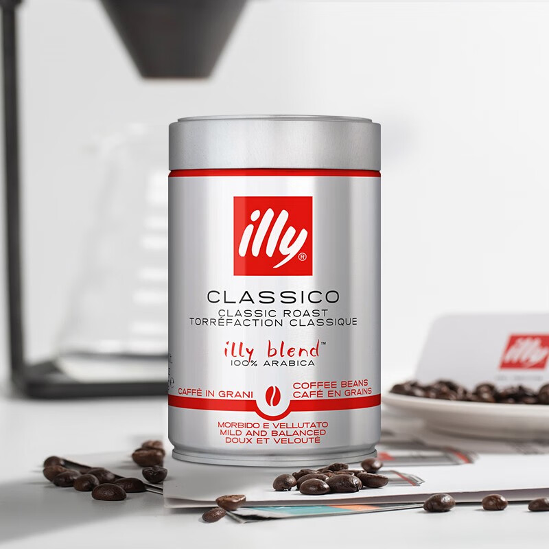 ILLY意大利原装进口 illy意利黑咖啡意式浓缩中度烘培咖啡豆250g/罐主图7
