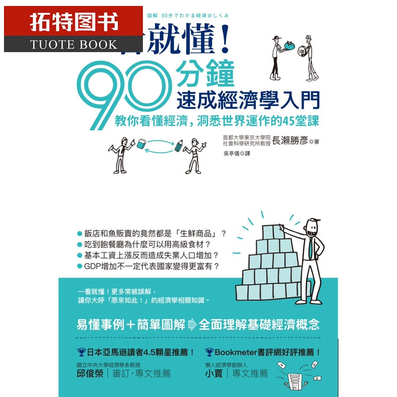 现货 原版进口书 长瀬胜彦一看就懂！90分钟速成经济学入门：教你看懂经济，洞悉世界运作的45堂