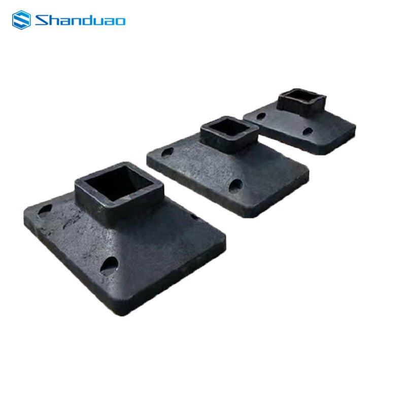 shanduao 橡胶护栏底座 道路市政交通隔离栏围栏底座 1个 内径8cm