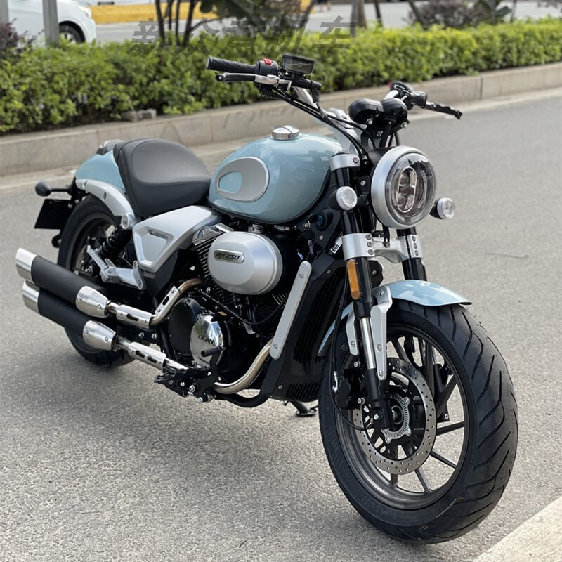 runtema复古摩托车巡航太子爵士捷dx250v型双缸发动机重型机车整车可