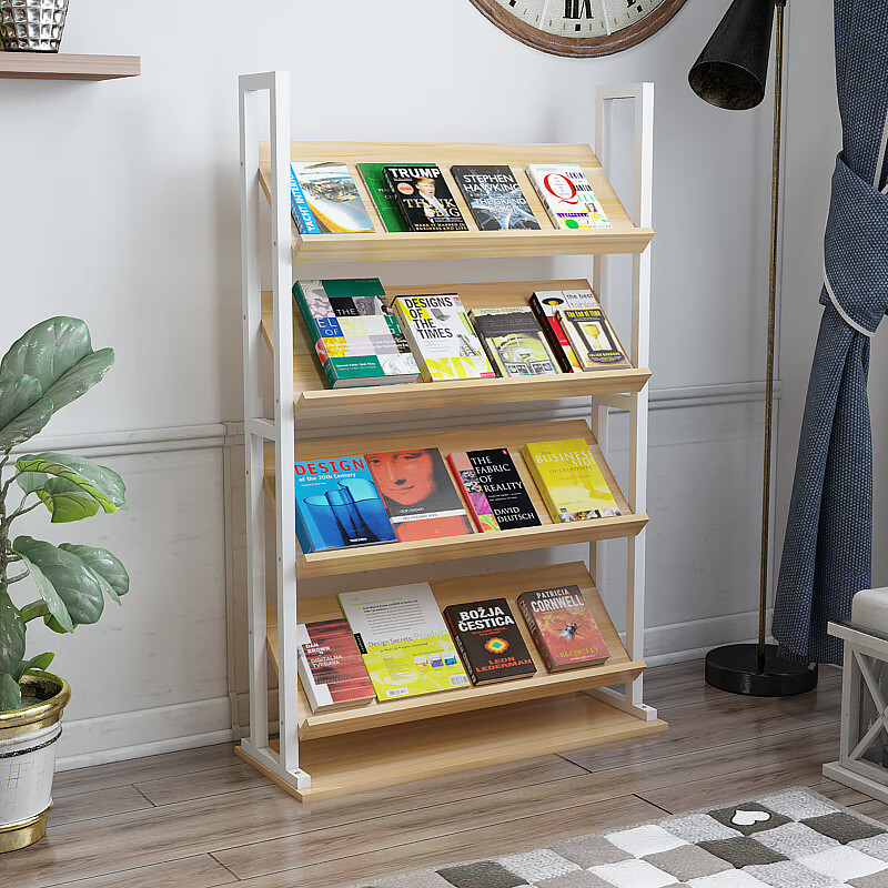 小米木业 杂志架书报架 报刊架红酒架展示架 书刊宣传架展架资料架