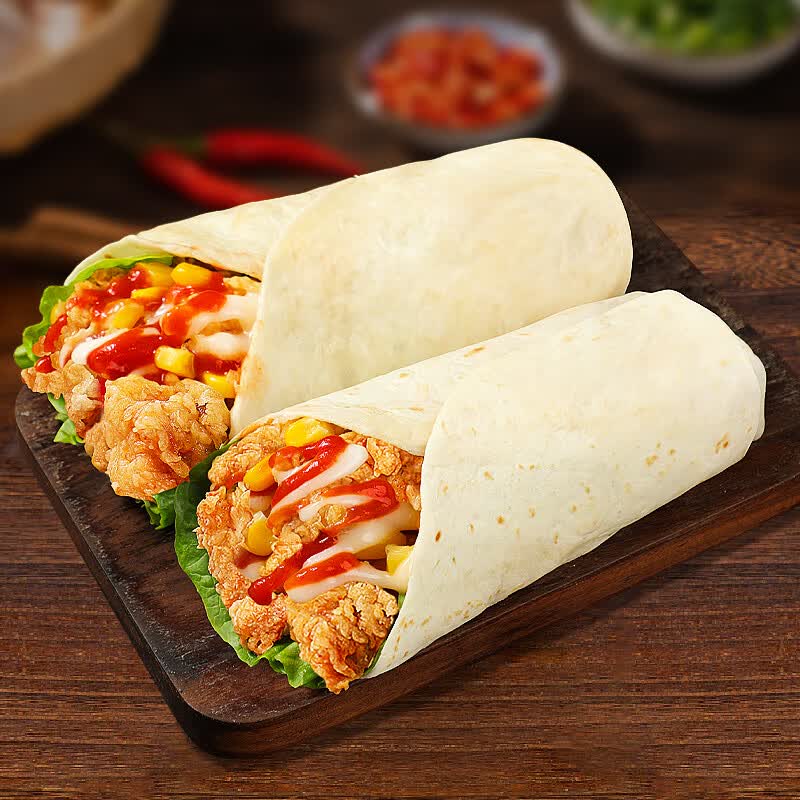 墨西哥鸡肉卷加热即食老北京早餐半成品速食内卷鸡微波炉懒人食品