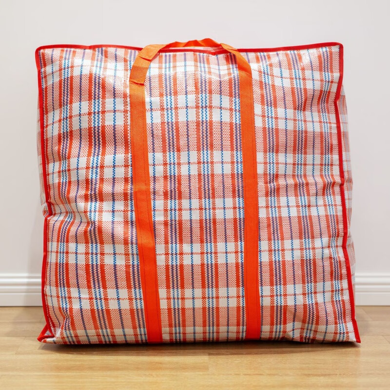 【现货现发】特大编织袋搬家打包袋蛇皮袋编织袋加厚收纳袋 红色格子