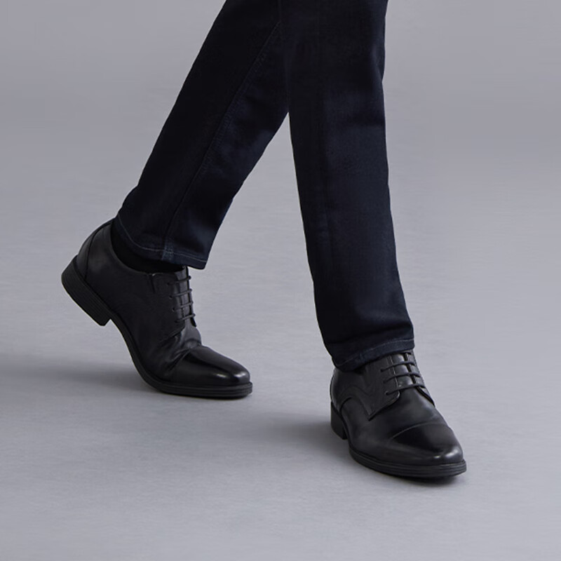Clarks其乐惠登系列男士商务正装皮鞋舒适英伦风德比鞋皮鞋男 黑色 261529128 42