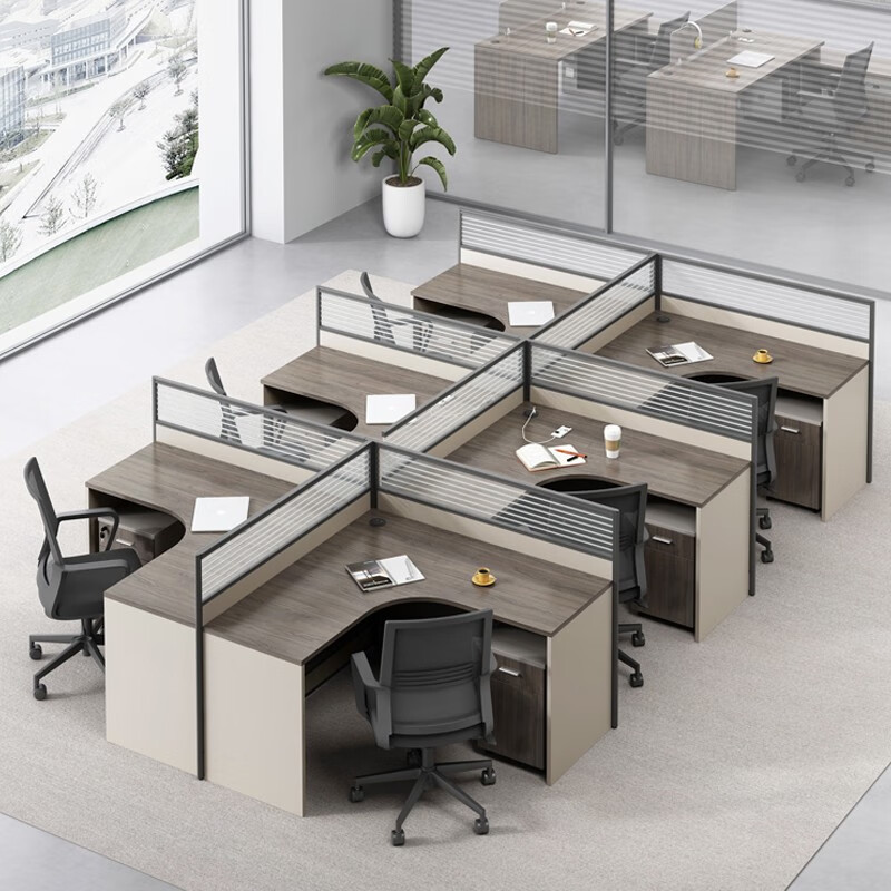 职员屏风工位办公卡座工位定制电脑职员桌办公桌 l型单人位