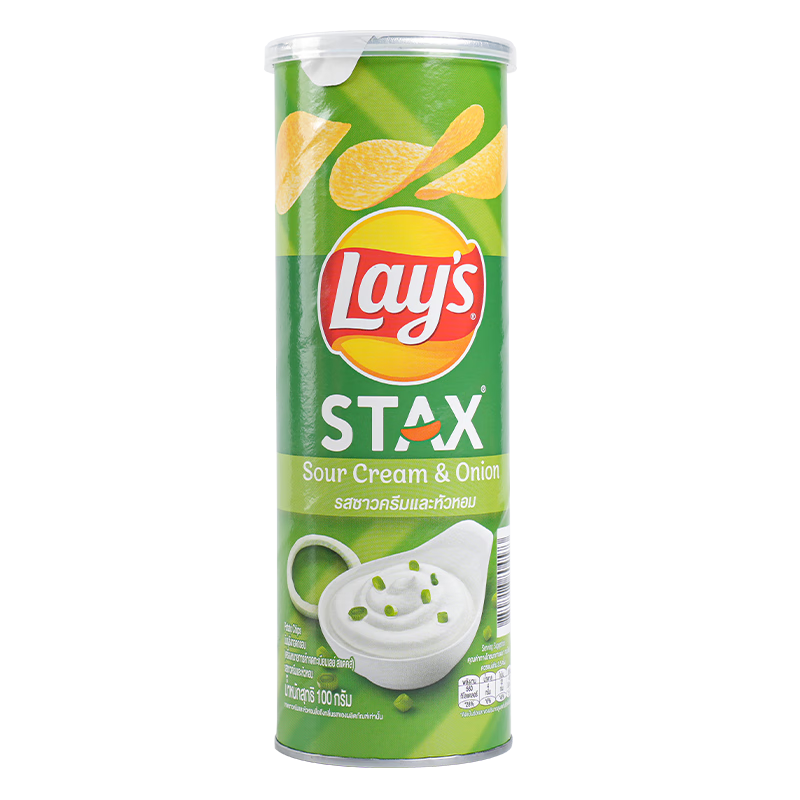 Lay's 乐事 薯片休闲零食无限酸奶油洋葱味桶装薯片100g膨化食品