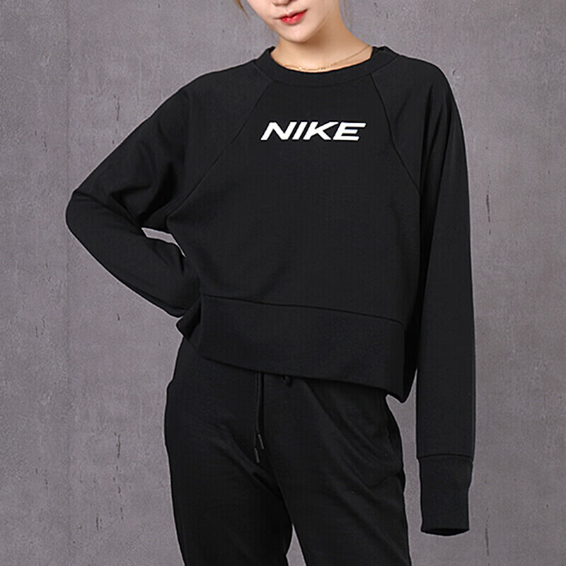 耐克(nike)女装运动服时尚休闲长袖卫衣圆领舒适训练透气套头衫cq9306