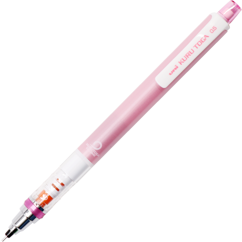 三菱（uni）KURU TOGA系列活动铅笔学生自动铅笔彩色 M5-450自动旋转铅芯0.5mm 浅粉色 单支装