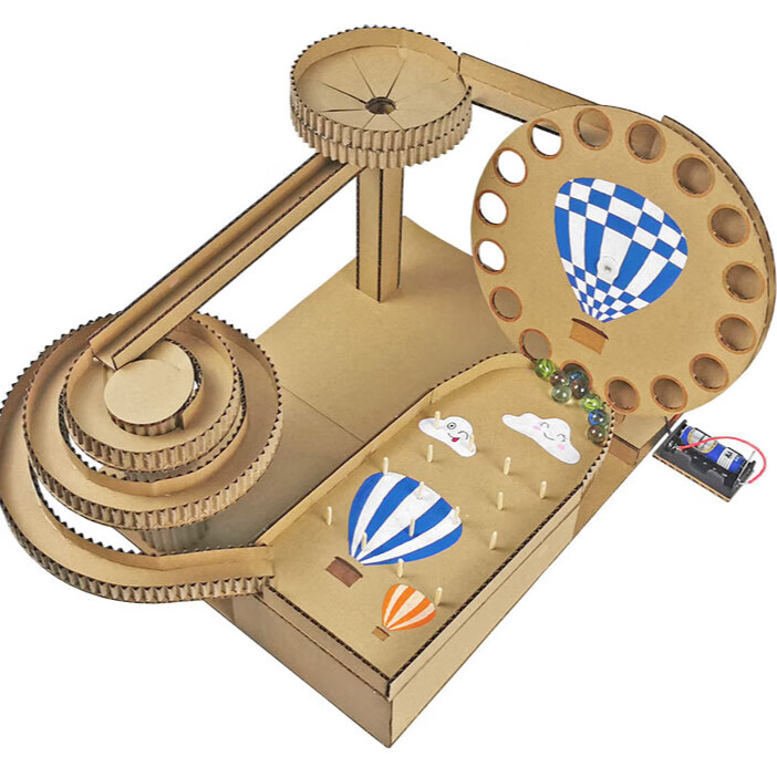 娇奴姬过山车手工材料创意新款自制牛皮纸双轨道滚珠过山车手工材料包
