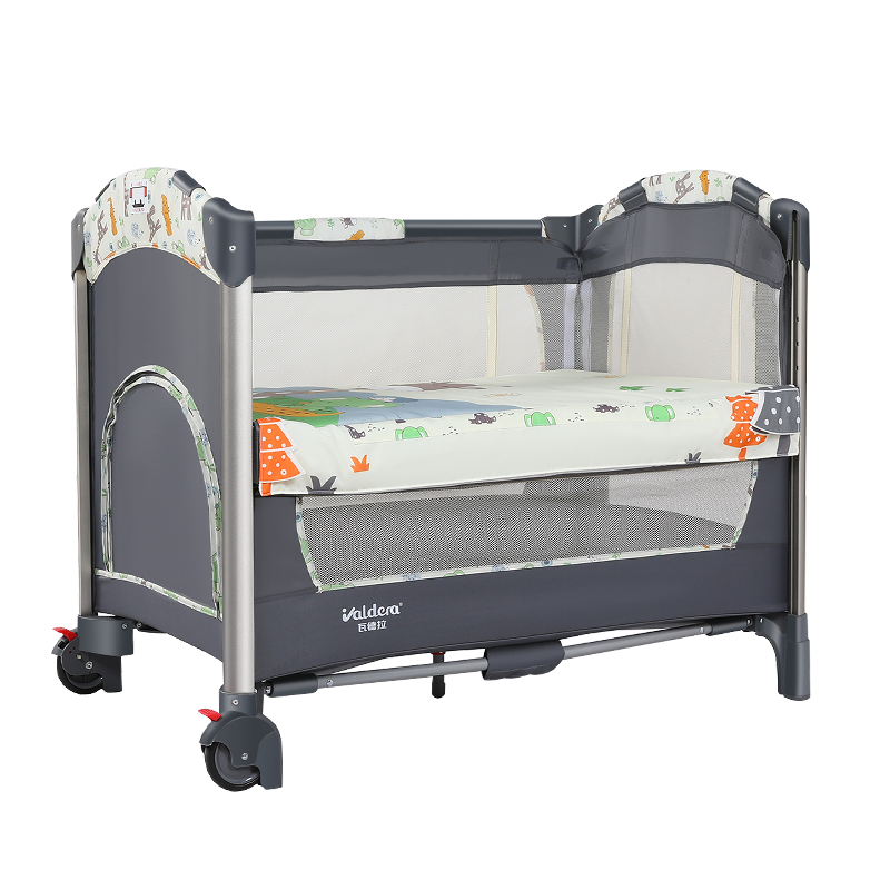 VALDERA（瓦德拉）折叠婴儿床 多功能儿童床拼接床便携式可移动宝宝摇篮床 9011斑比鹿豪华款    719元