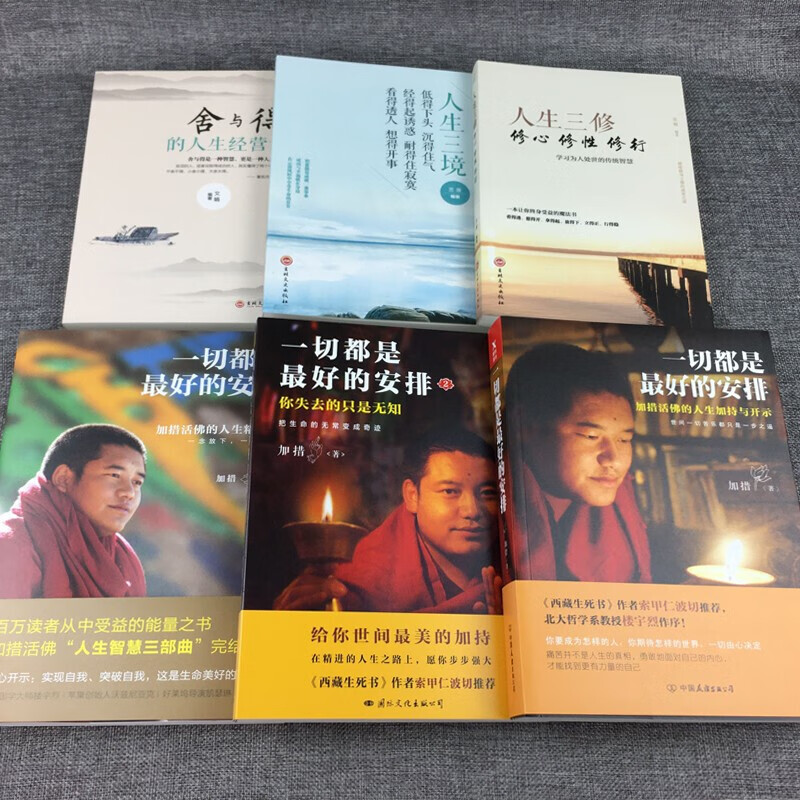 一切都是最好的安排1+2+3全套6册 人生三境 人生三修修心修性修行 舍与得的人生经营课 加措活佛著正版图书