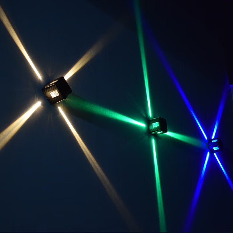 led户外防水简约现代十字浪漫星光墙壁灯酒店外墙几何造型线条灯 3w正