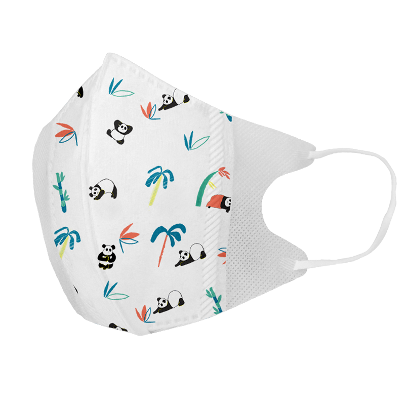 袋鼠医生儿童口罩4-10岁3d立体口罩透气防尘含熔喷布10支装S码小熊猫印花100016911805