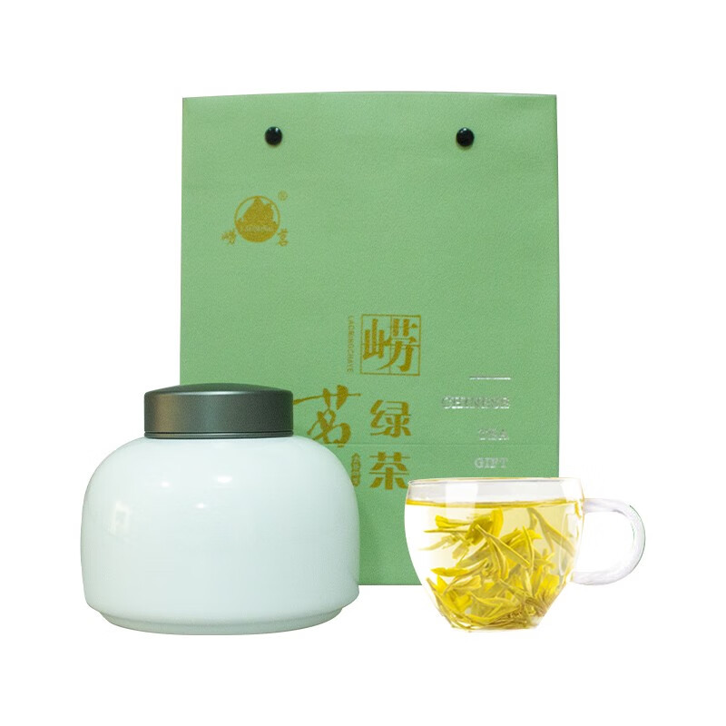 崂茗(laoming)预售崂山绿茶2024新茶大田扁茶礼盒装浓香特级山东青岛
