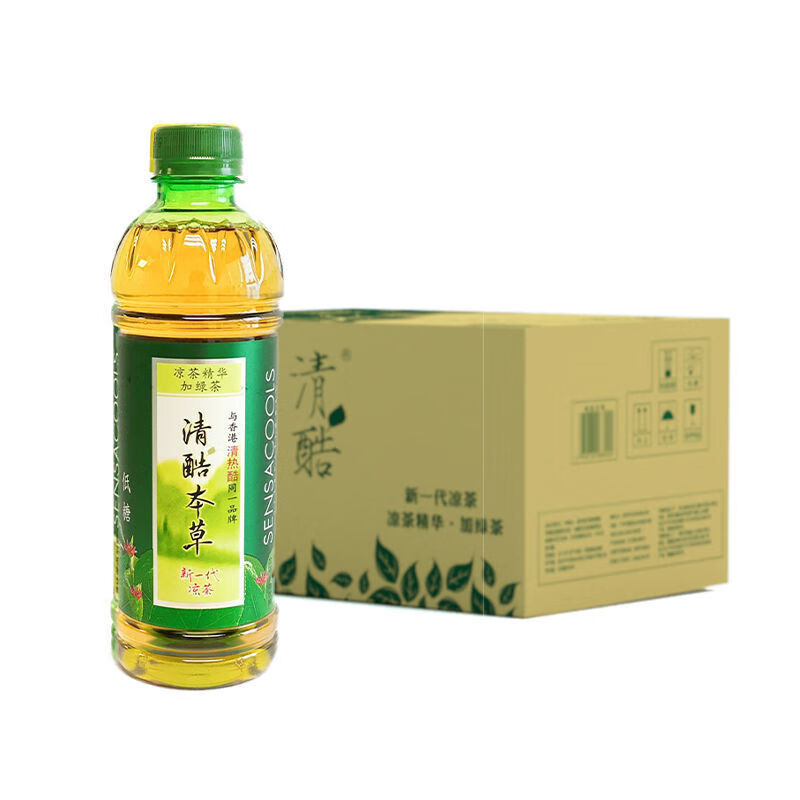 清酷凉茶 清酷凉茶350ml24瓶植物草本精华加绿茶6瓶夏天火健康饮料 清
