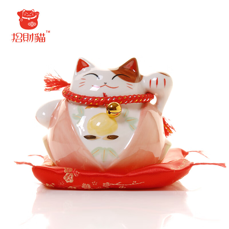 招财猫摆件小号陶瓷存钱罐储蓄罐家居创意礼品母亲节礼物