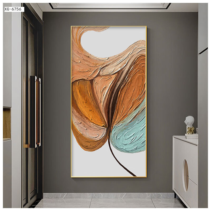 鹿藤现代涂鸦色彩走廊玄关装饰画进门晶瓷镶钻过道背景墙客厅墙面挂画