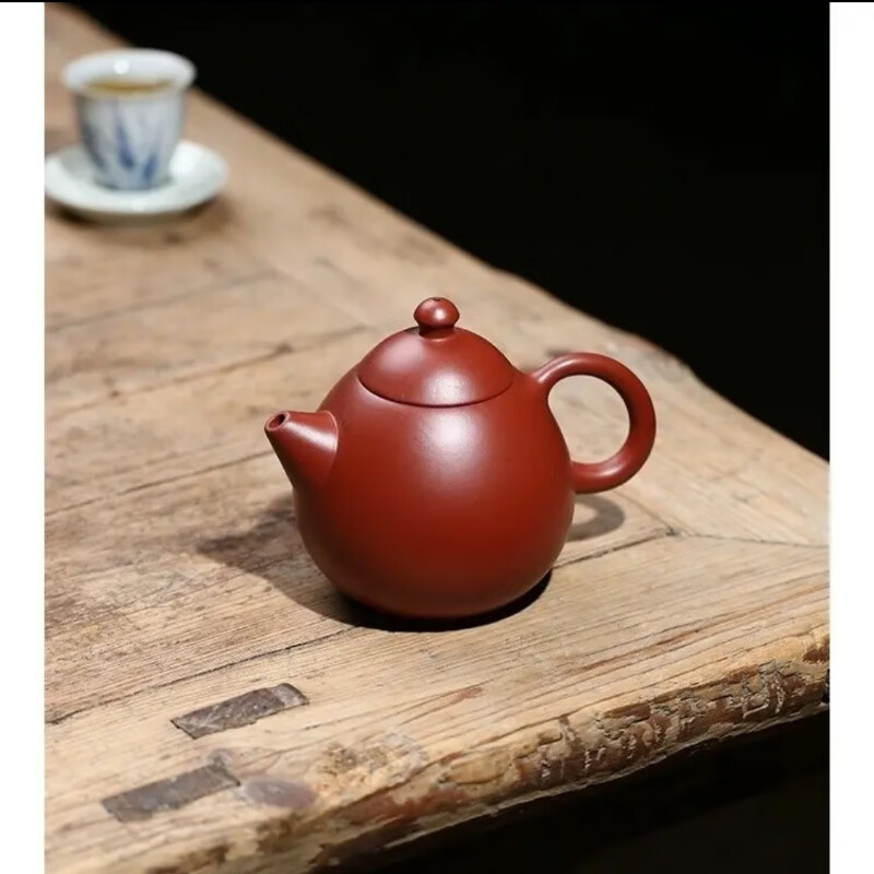 紫砂原矿大红袍龙蛋   (王国望)紫砂茶壶茶具家用网孔230毫升