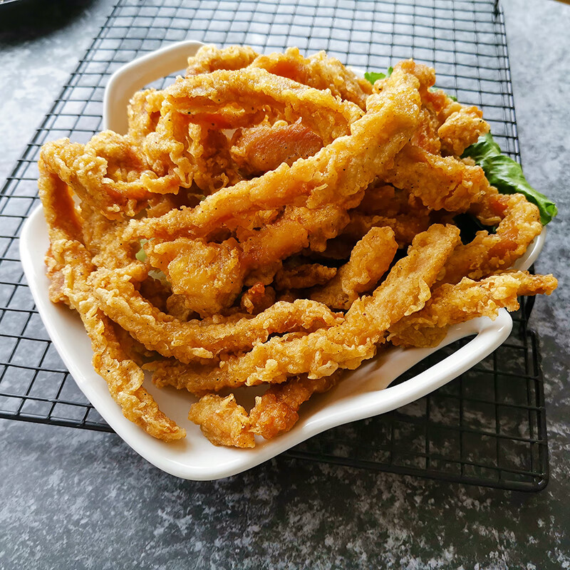 鲜有志山东淄博特产国梁烤鸡炸肉酥肉五香猪里脊500g即食熟食现做 国