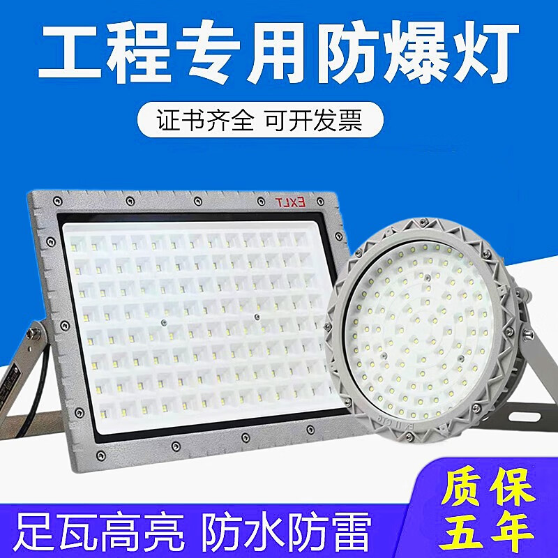 威亮仕 led防爆灯220V化工厂隧道加油站低压12V24V36V投光灯仓库照明灯 方形-100W-Ex认证  输入电压【220V】