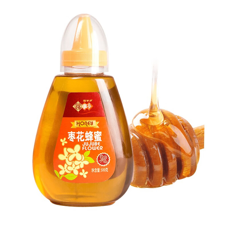 福事多枣花蜂蜜500g 瓶装液态蜜 蜂蜜 早餐牛奶麦片代餐伴侣