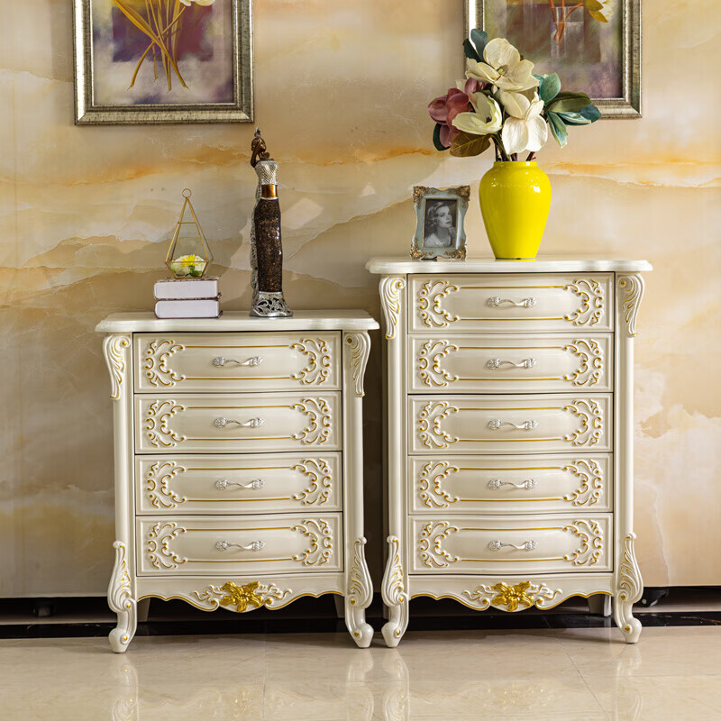 凰城盛世 欧式大斗柜 卧室柜 四斗柜  五斗柜 客厅收纳柜边柜 实木储