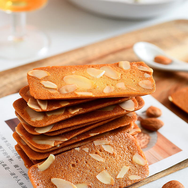 浔隐山扁桃仁薄脆片 坚果杏仁小饼干糕点零食小吃网红休闲饼干饱腹