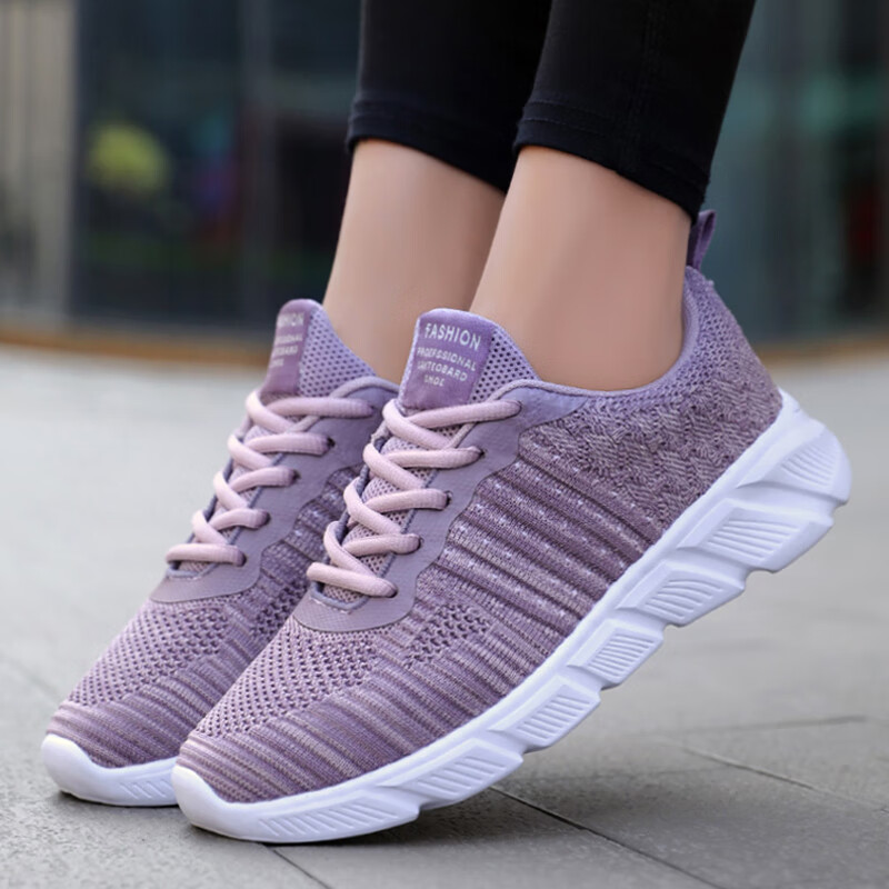 秋天中年人鞋子跑步鞋女妇女秋季休闲鞋春季软底休闲40-50岁运动鞋